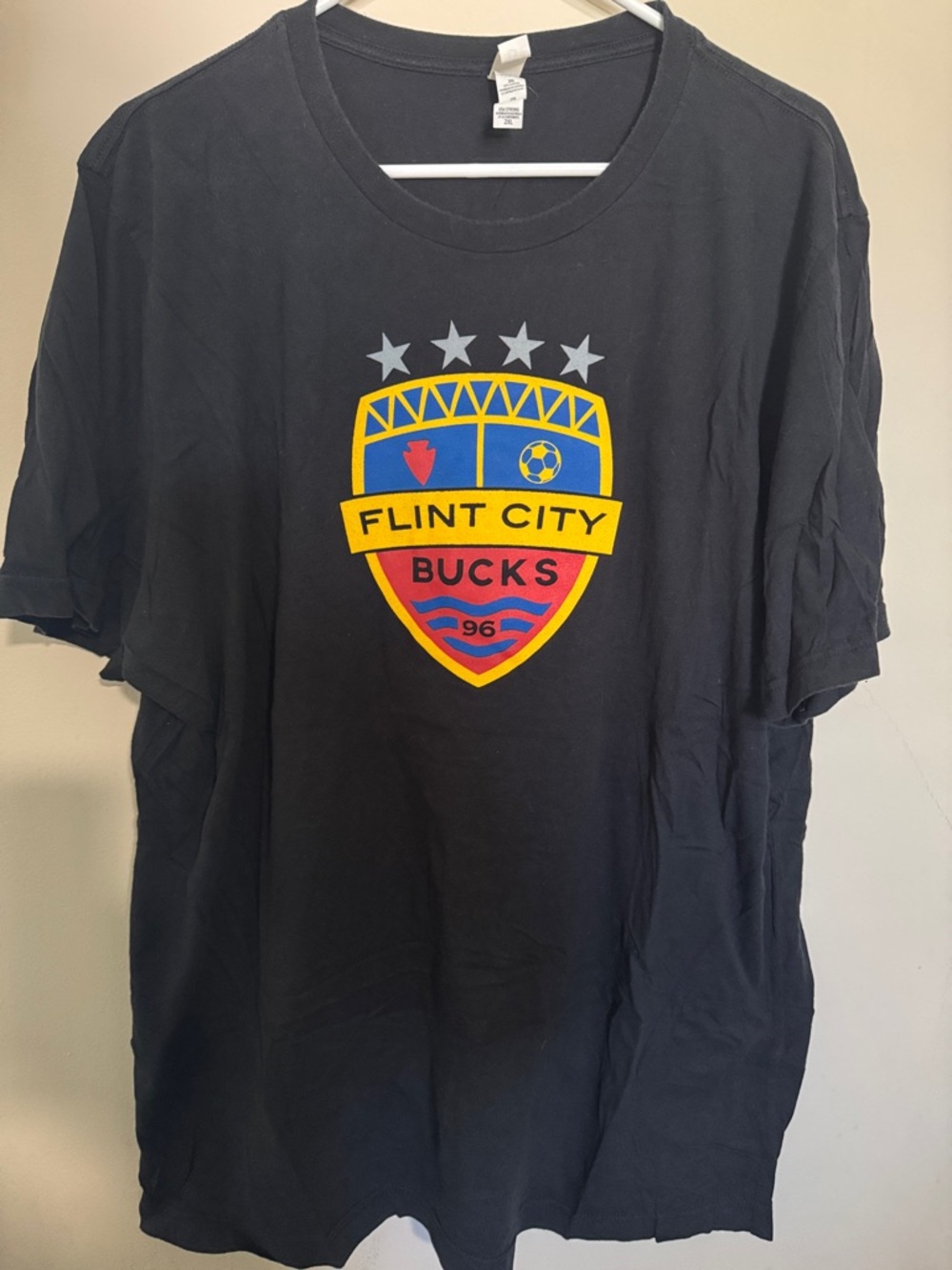 Flint City Bucks Soccer - Black Graphic Logo Tee